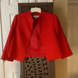 ‘90s Southern Socialite Vibrant Deep Apricot Blazer